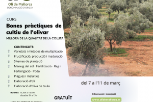 Curs Bones pràctiques de cultiu de l’olivar · 7 a l’11 de març